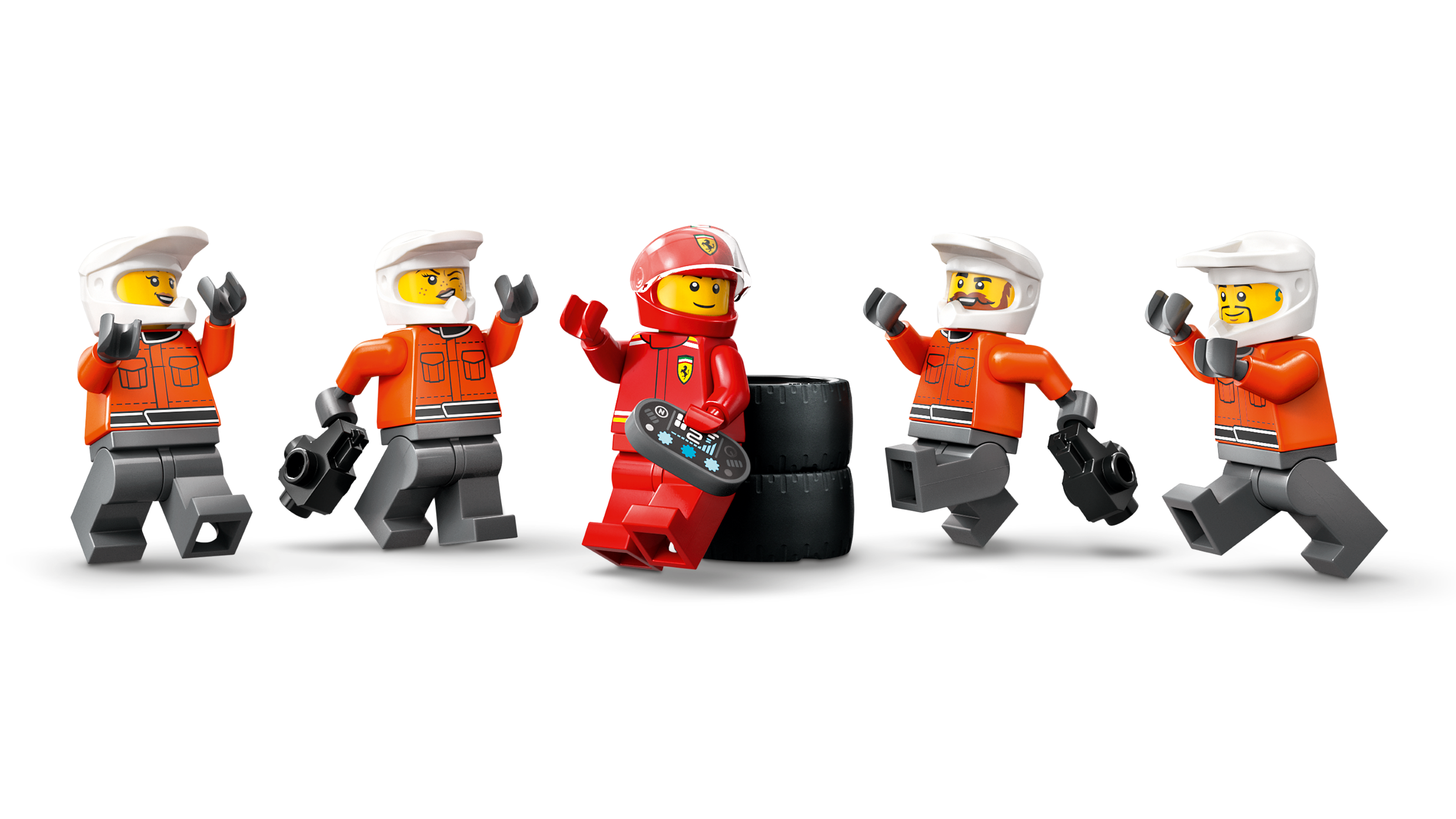 LEGO F1 pit stop building set with Ferrari car 322 pieces, imported from the UK