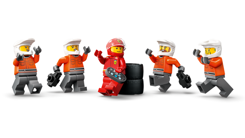 LEGO F1 pit stop building set with Ferrari car 322 pieces, imported from the UK