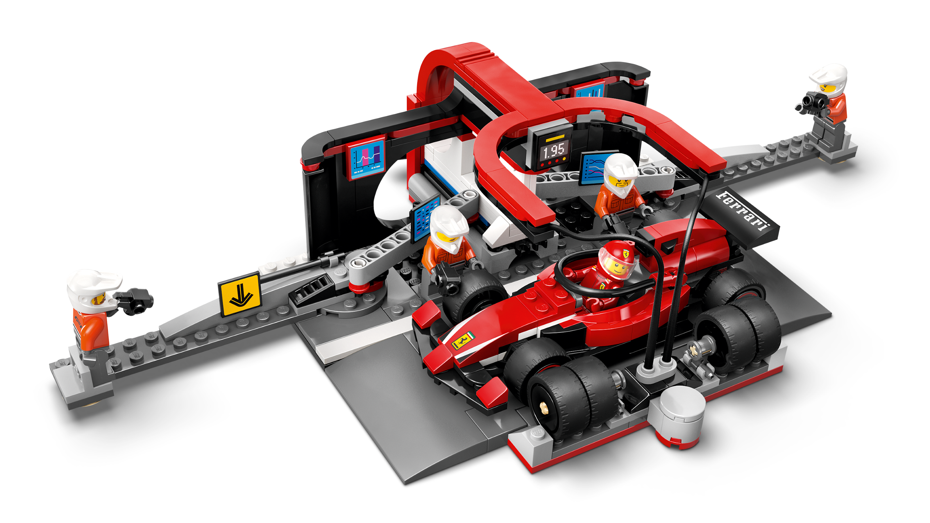 LEGO F1 pit stop building set with Ferrari car 322 pieces, imported from the UK