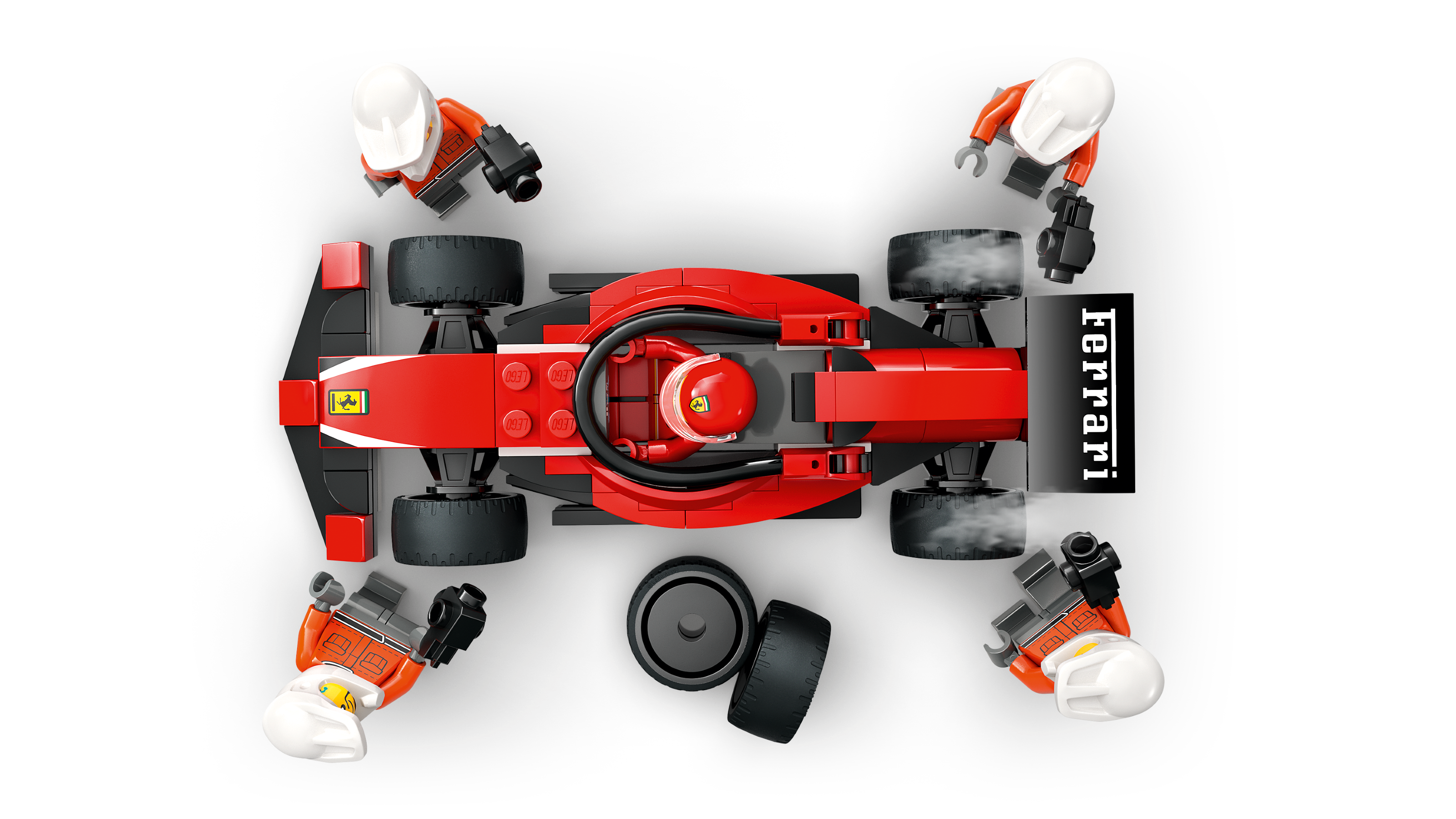 LEGO F1 pit stop building set with Ferrari car 322 pieces, imported from the UK