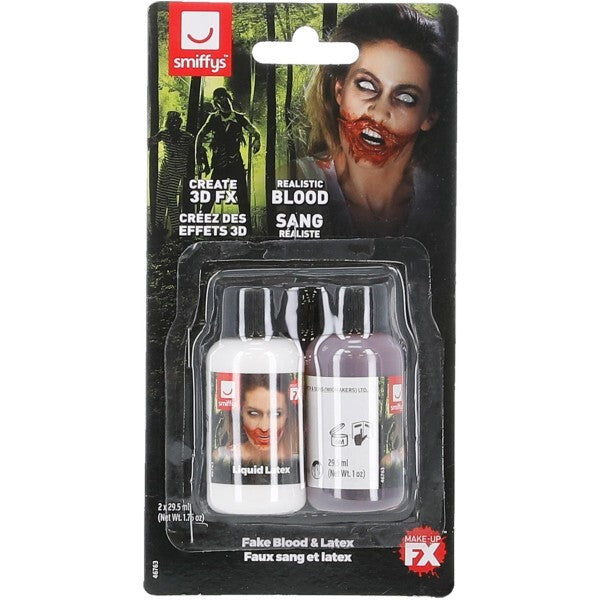 Smiffys fake blood and latex kit 29.57ml (British brand)