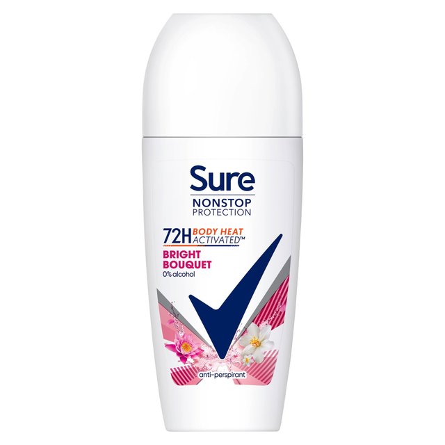 Sure Women 72hr Nonstop Antiperspirant Deodorant Roll On Bright Bouquet   50ml