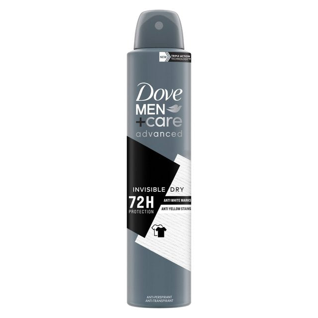 Dove Men+Care Advanced Antiperspirant Deodorant Invisible Dry   200ml GOODS M&S   