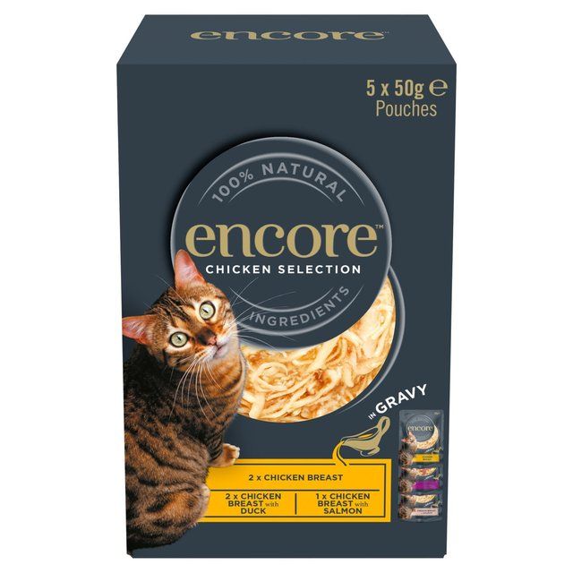 Encore Cat Gravy Pouch Chicken Selection   5 x 50g