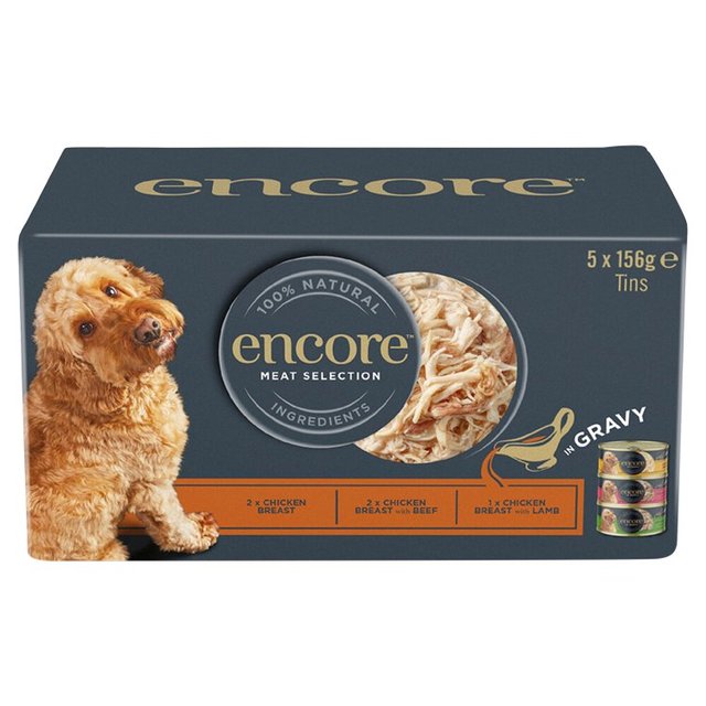 Encore Dog Tin Multipack Meat Selection   5 x 156g