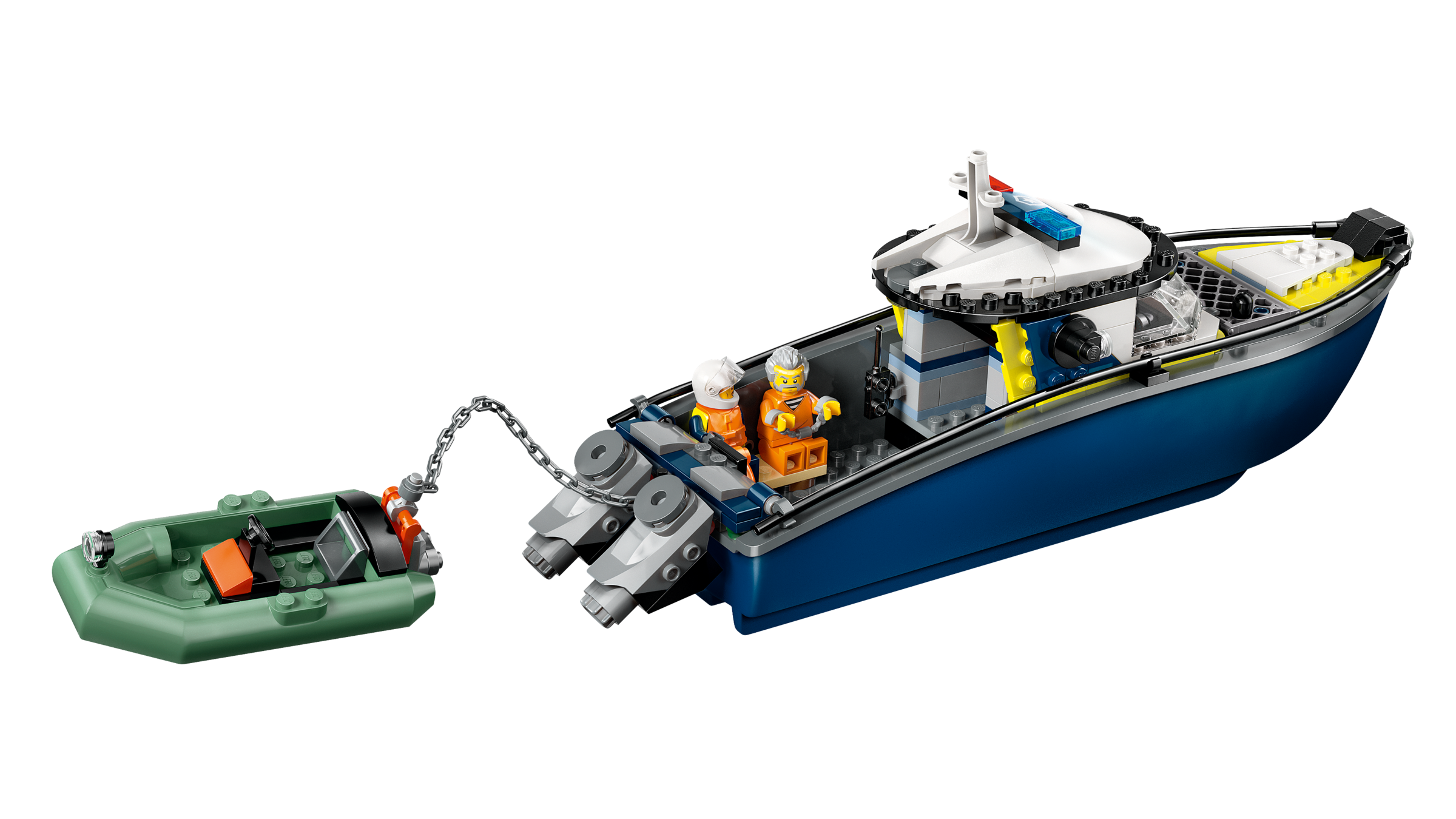 LEGO Police Boat Chase building set 264 pieces, imported from the UK