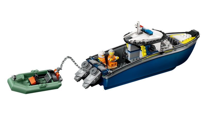 LEGO Police Boat Chase building set 264 pieces, imported from the UK