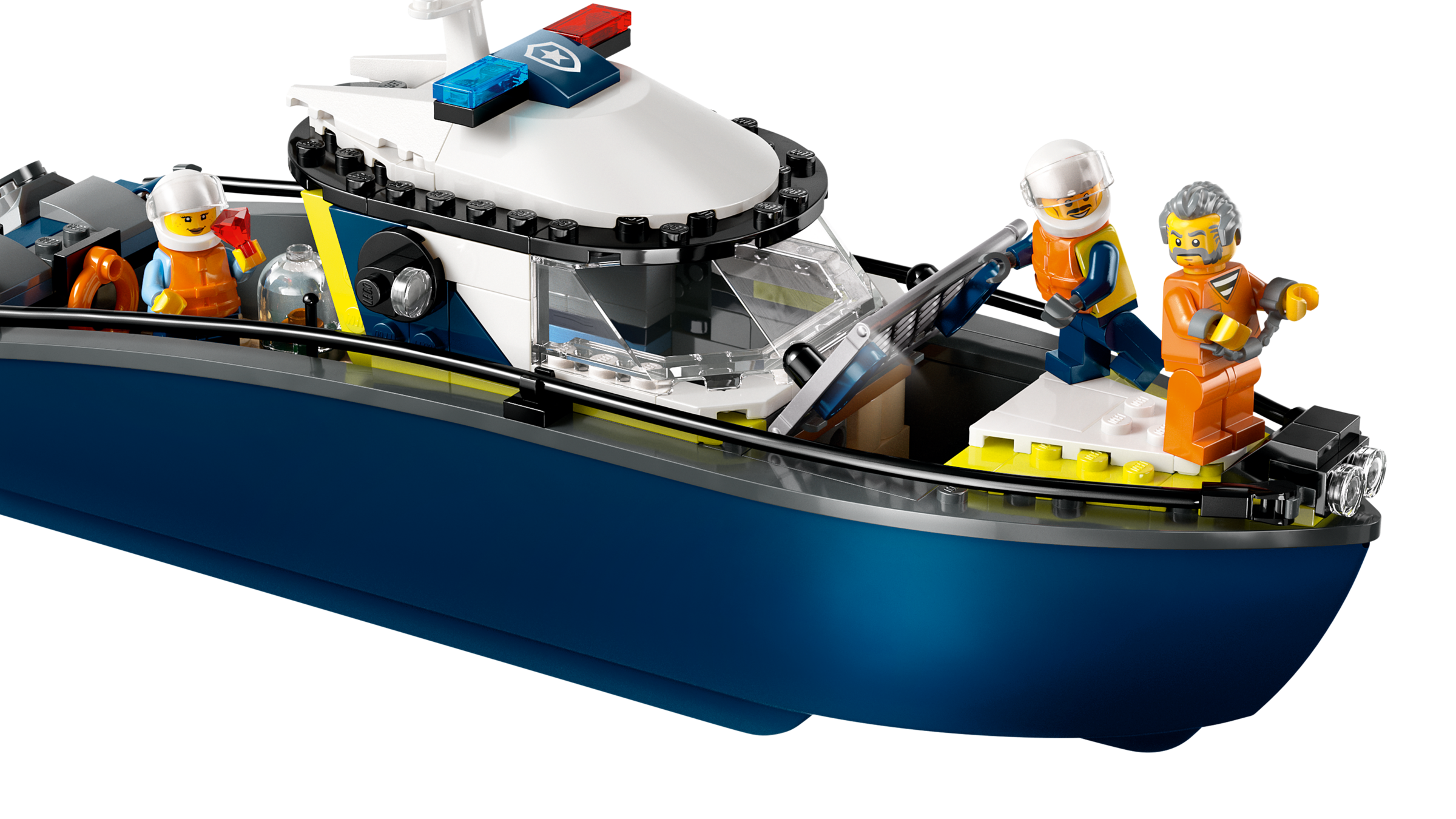 LEGO Police Boat Chase building set 264 pieces, imported from the UK