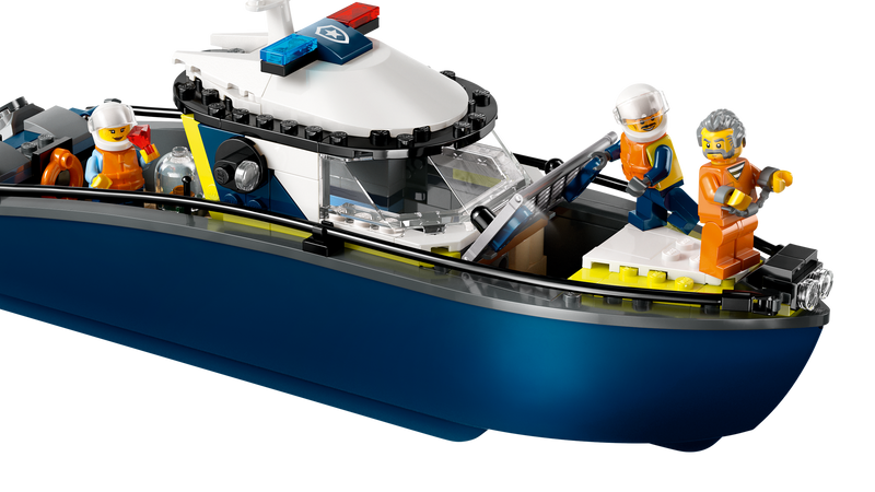 LEGO Police Boat Chase building set 264 pieces, imported from the UK