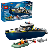 LEGO Police Boat Chase building set 264 pieces, imported from the UK