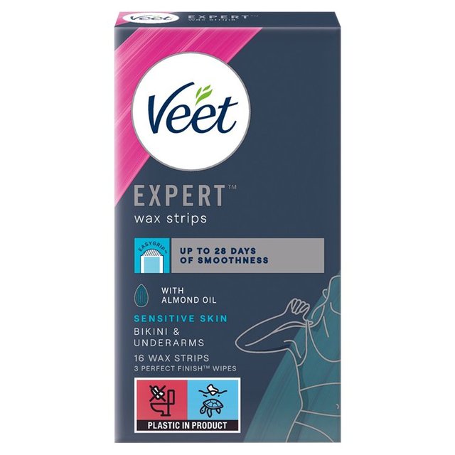 Veet Expert Wax Strips Bikini & Underarm Sensitive   16 per pack GOODS M&S   