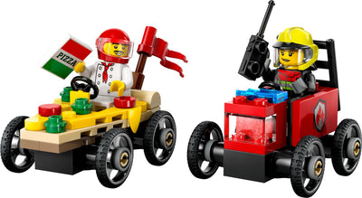 LEGO City Pizza gegen Feuerwehrauto Rennwagen-Set 70 Teile