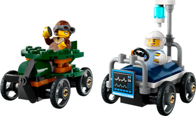 LEGO City Flugzeug gegen Krankenwagen Rennwagen-Set 70 Teile