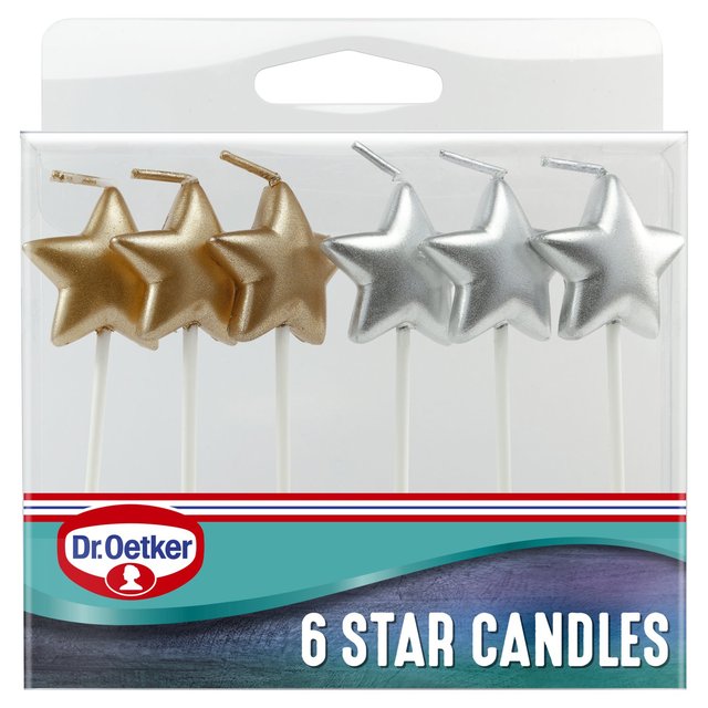 Dr. Oetker Star Candles   6 per pack GOODS M&S   