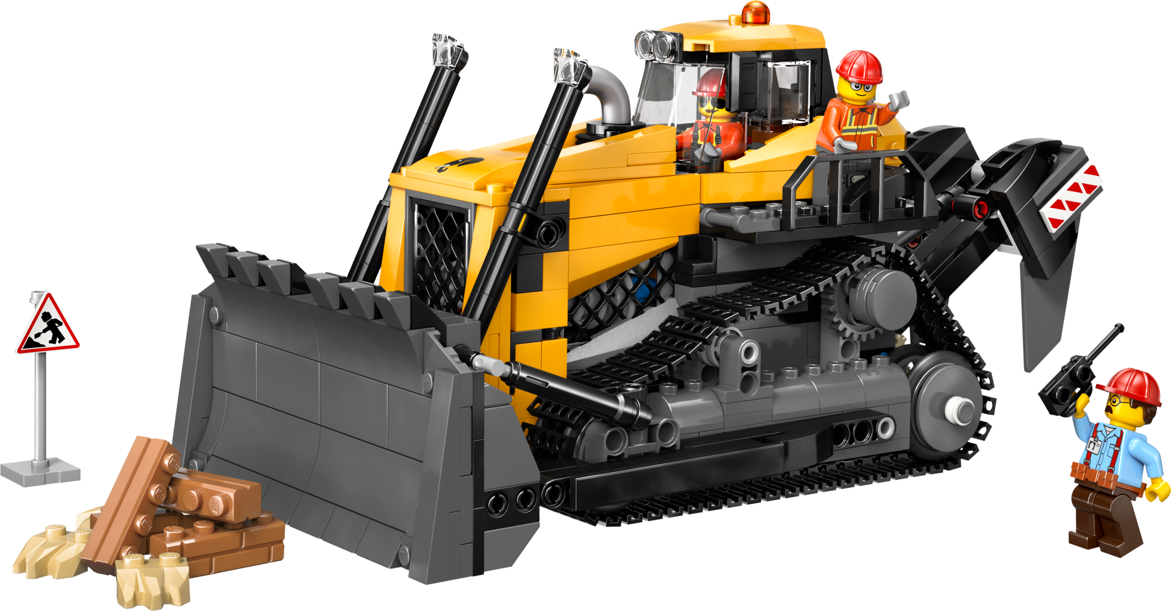 LEGO yellow bulldozer construction set 682 pieces (British brand)