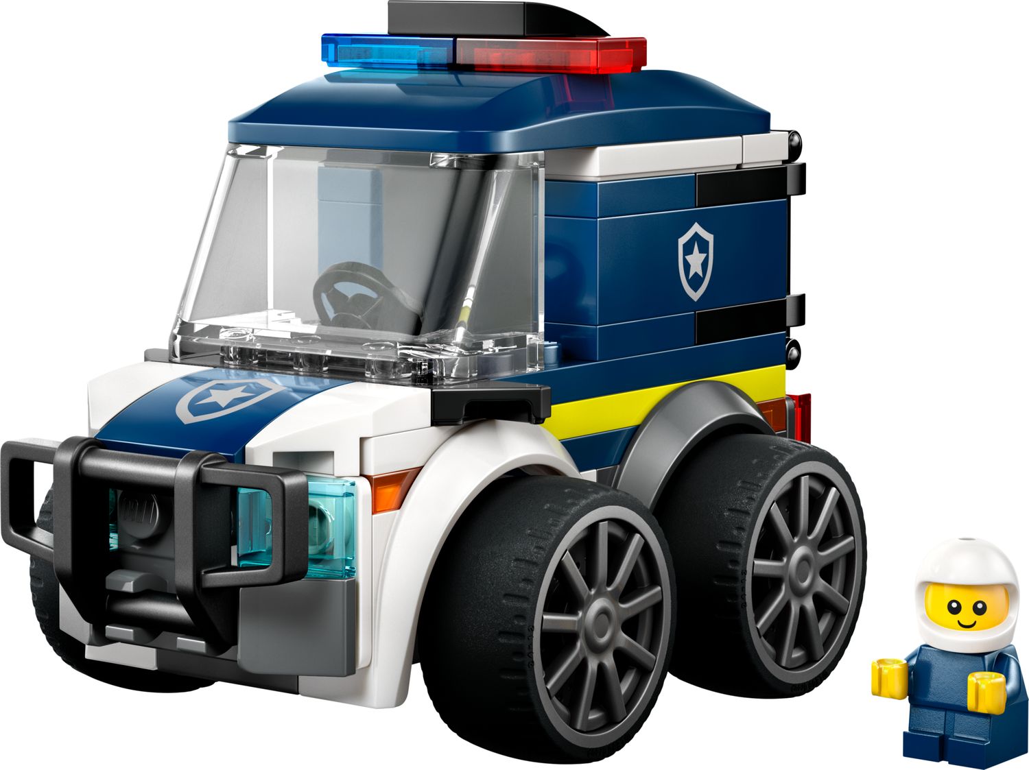 LEGO police truck building set 71 pieces, imported from the UK