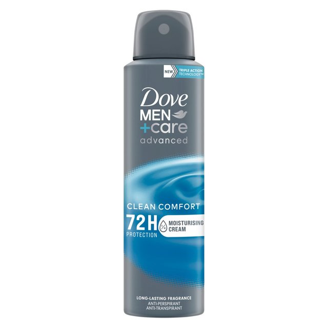 Dove Men+Care Advanced Antiperspirant Deodorant Clean Comfort   150ml GOODS M&S   