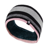 Heat Holders Ladies Fleece Lined Thermal Headband GOODS Superdrug Stripe Black Bright Pink  