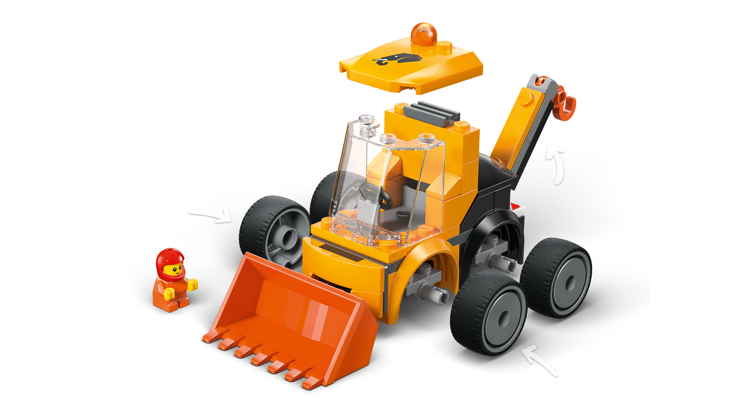 LEGO City Rides Construction Loader toy, imported from the UK