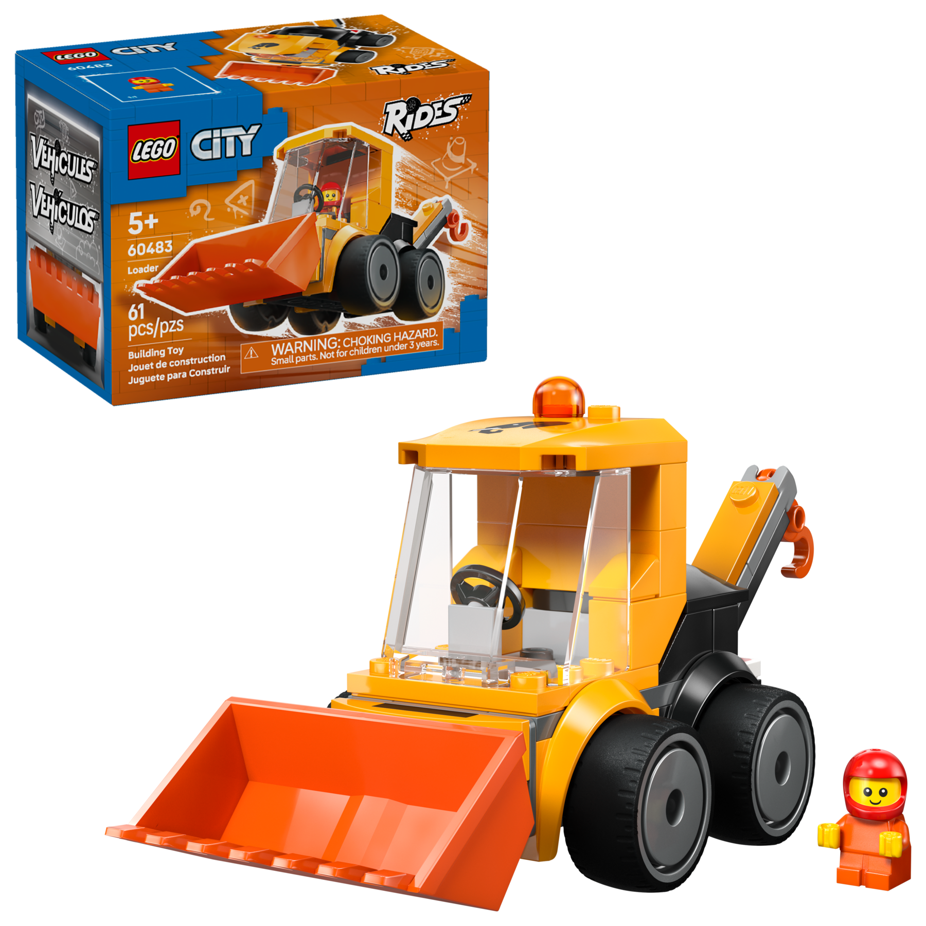 LEGO City Rides Construction Loader toy, imported from the UK