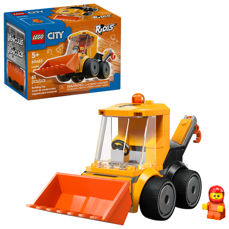 LEGO City Rides Construction Loader toy, imported from the UK