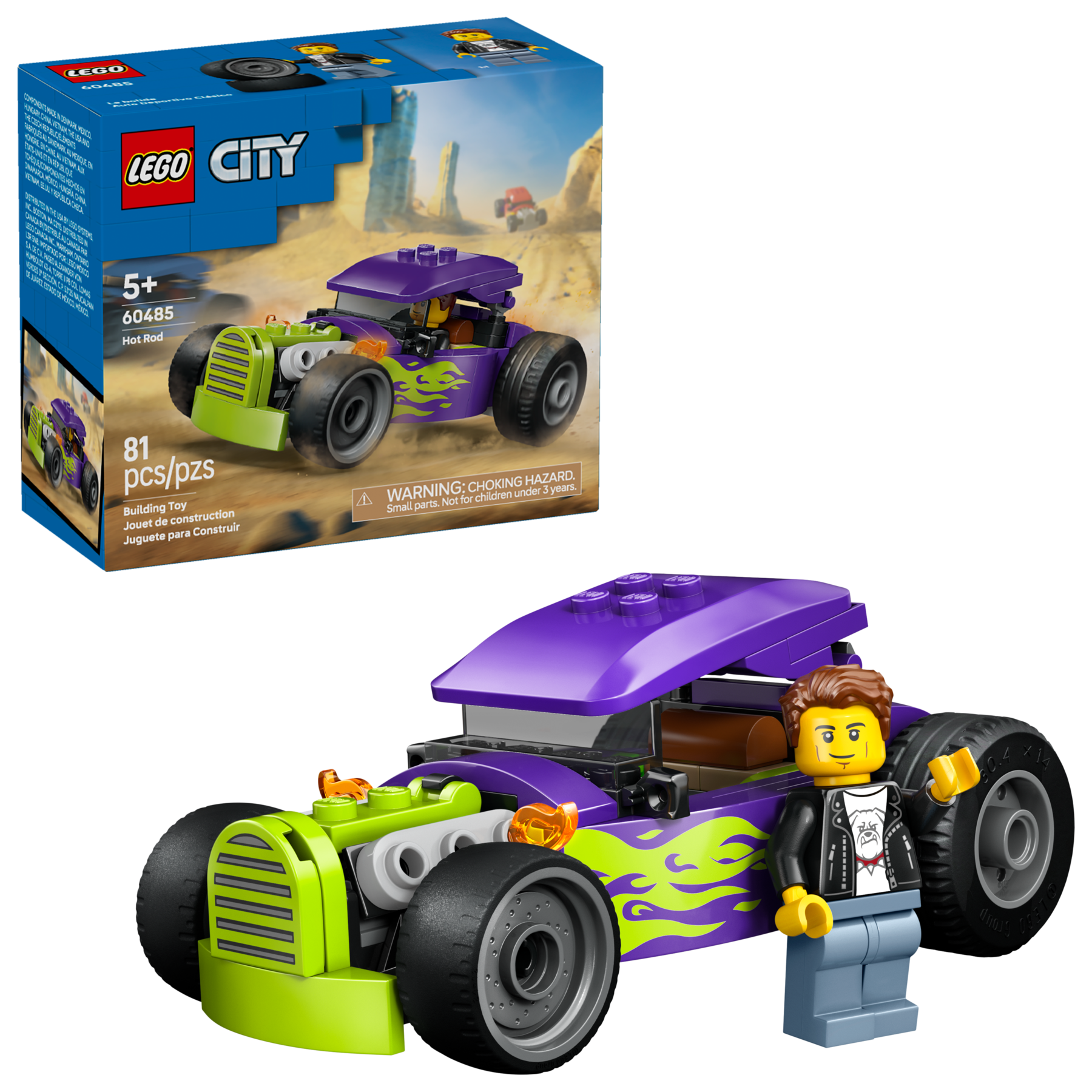 LEGO City Hot Rod car toy 81 pieces, imported from the UK