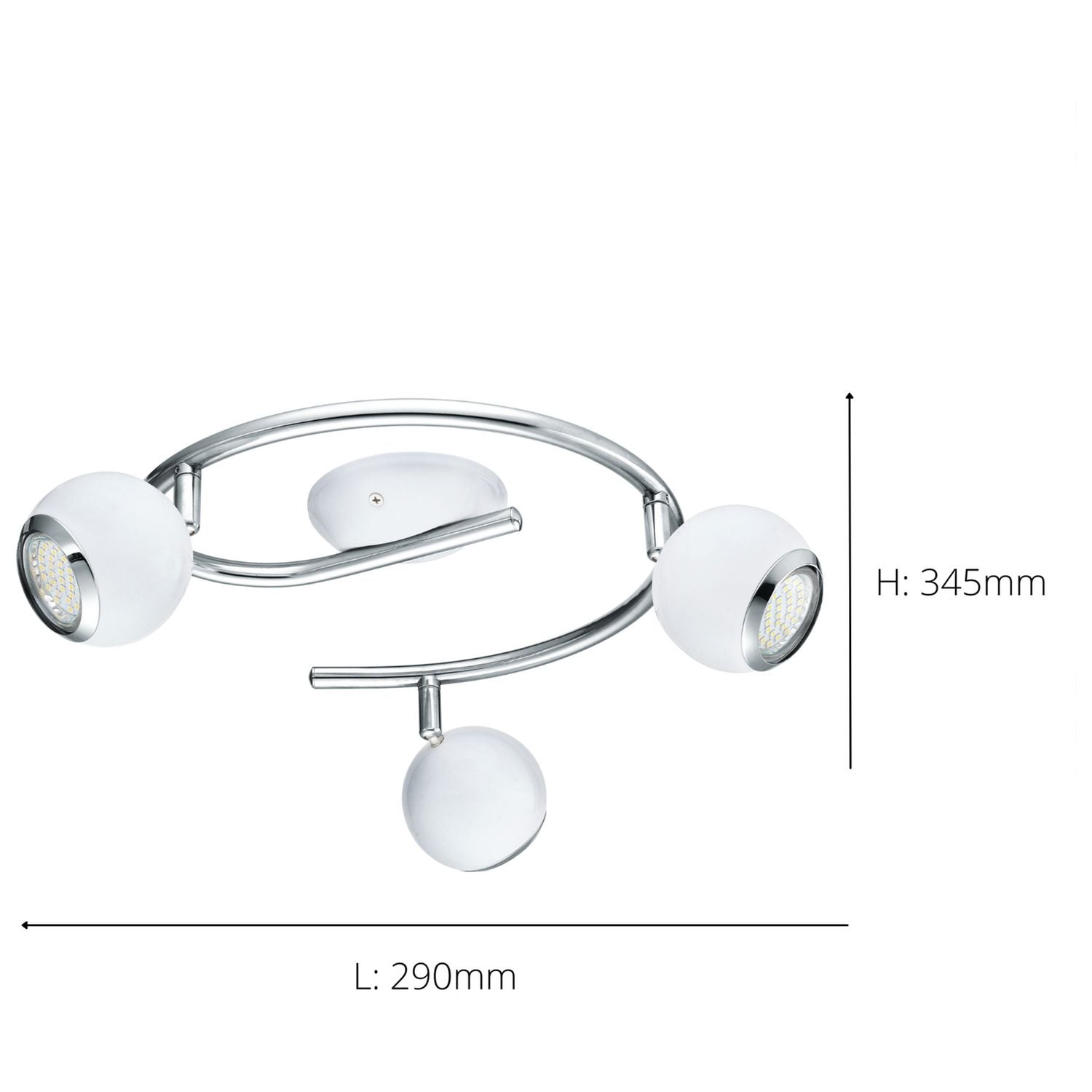 Eglo Bimeda spotlight three adjustable heads white, imported from the UK