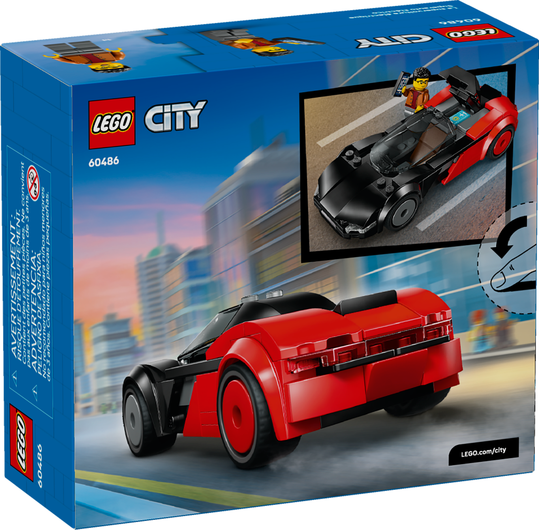 LEGO City EV Supercar building set 109 pieces, imported from the UK