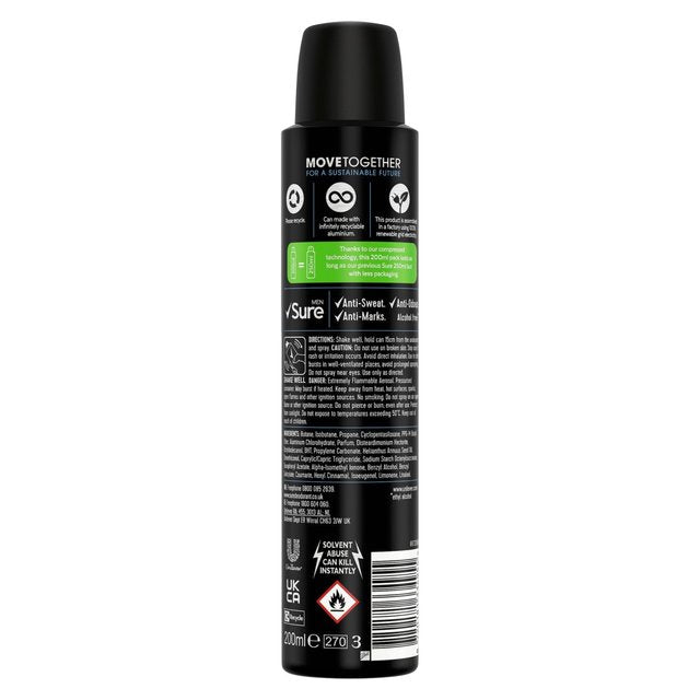 Sure Men Antiperspirant Deodorant Invisible Ice Aerosol   200ml