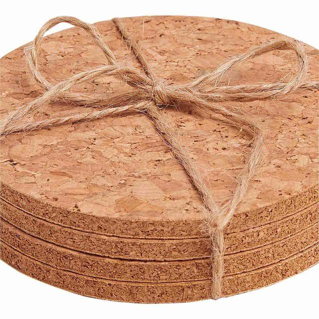 M&S Collection Set of 4 Round Cork Coasters    4 per pack