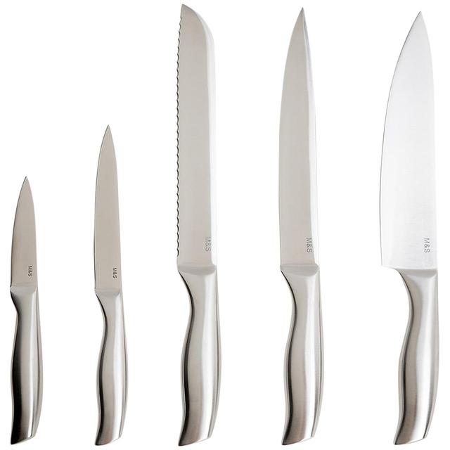 M&S Set of 5 Stainless Steel Knives   5 per pack GOODS M&S   