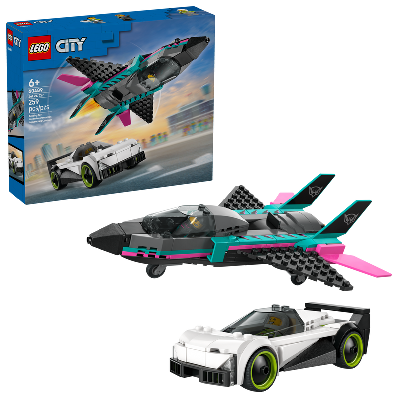LEGO City Jet vs Car building set 259 pieces - British product