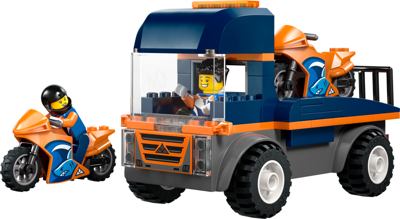 LEGO Motorcycle Transporter toy set 88 pieces, UK version