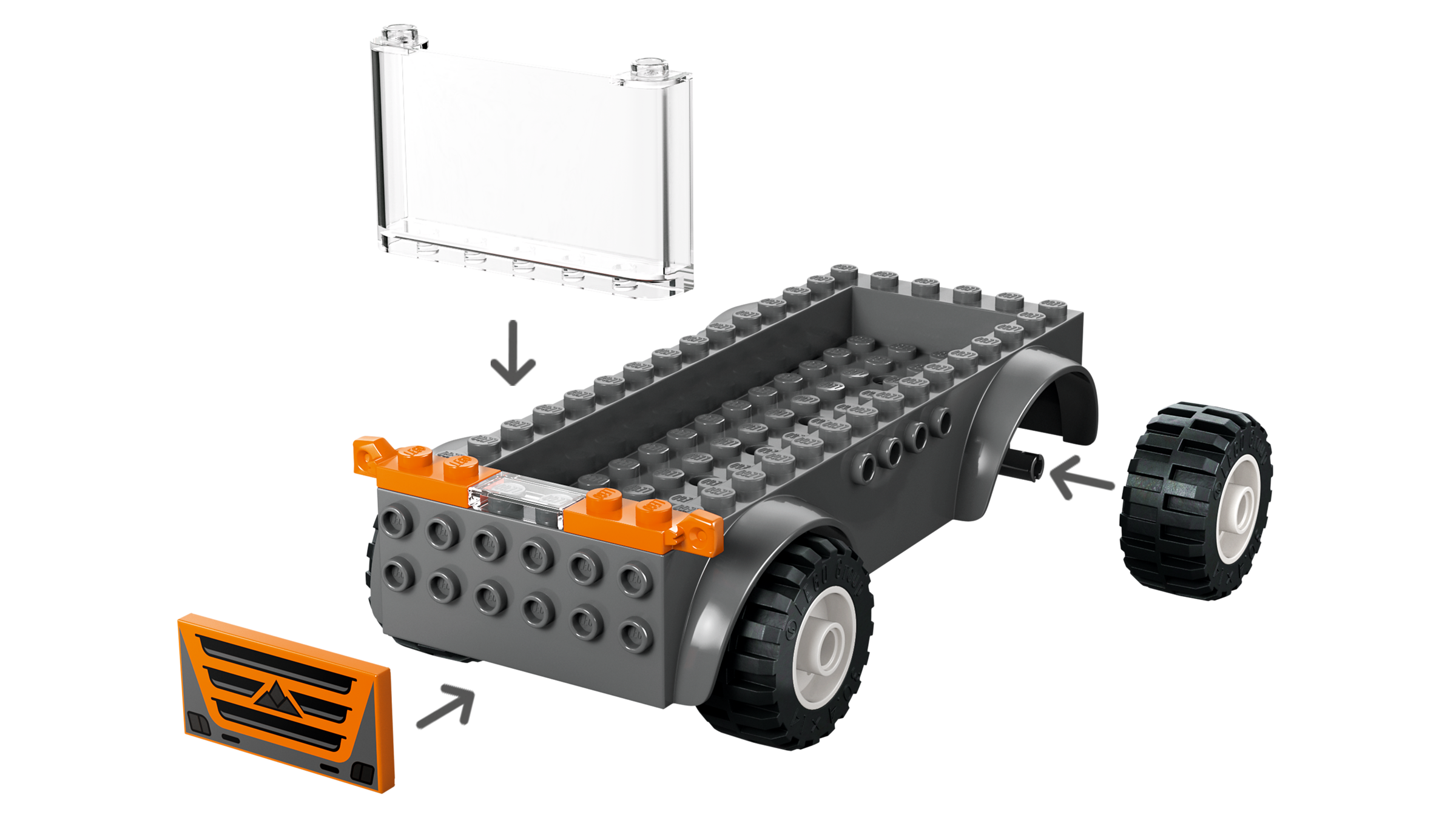 LEGO Motorcycle Transporter toy set 88 pieces, UK version