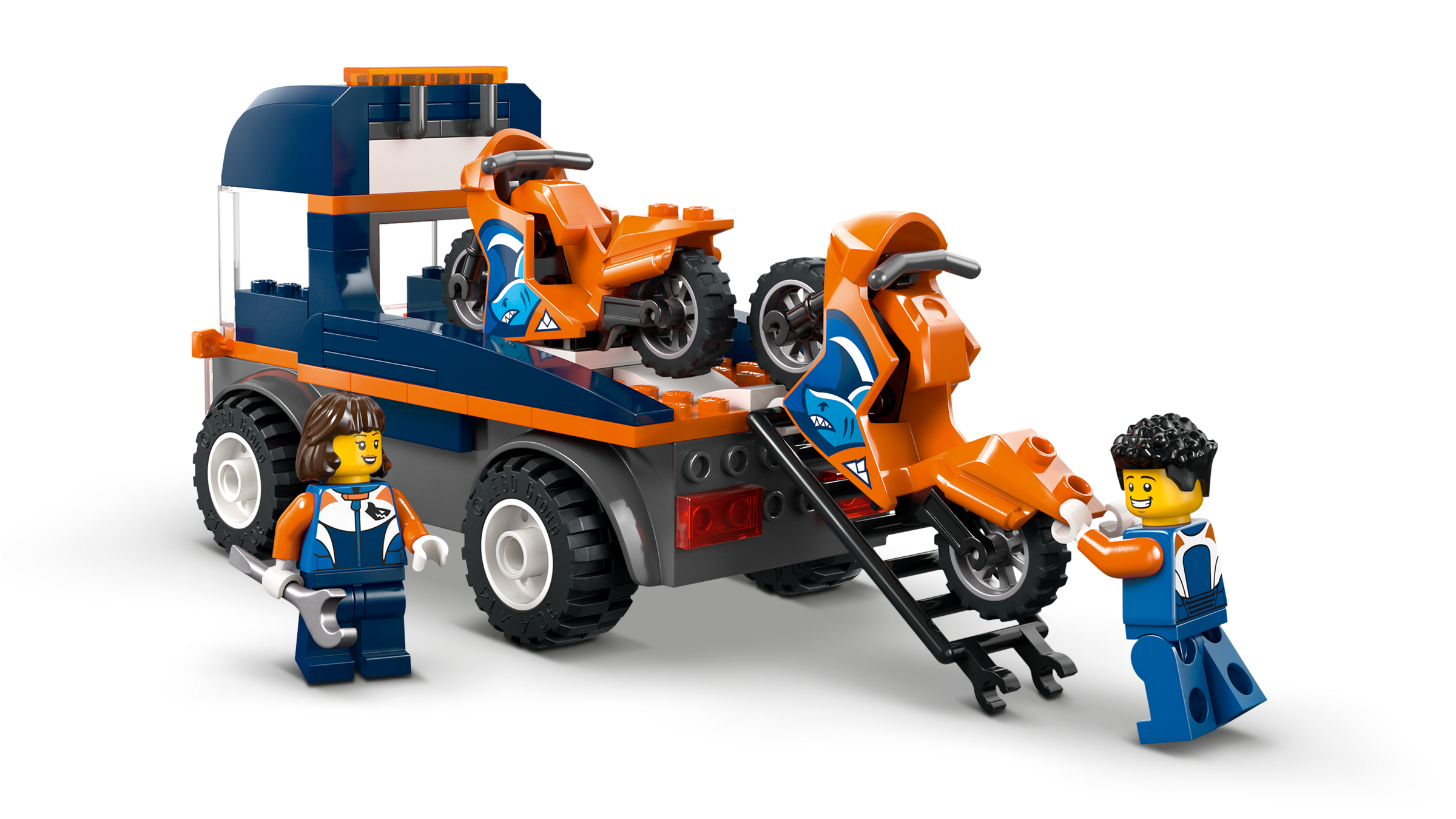 LEGO Motorcycle Transporter toy set 88 pieces, UK version