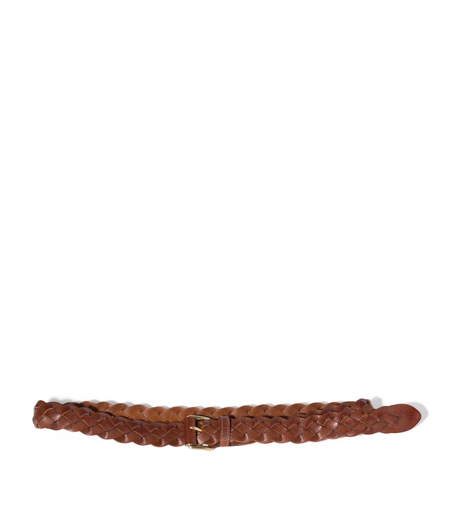 Miu Miu calfskin woven belt, imported from the UK