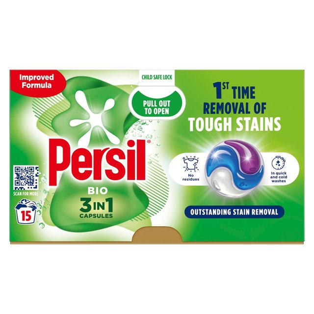 Persil 3 in 1 Laundry Washing Capsules Bio   15 per pack GOODS M&S   