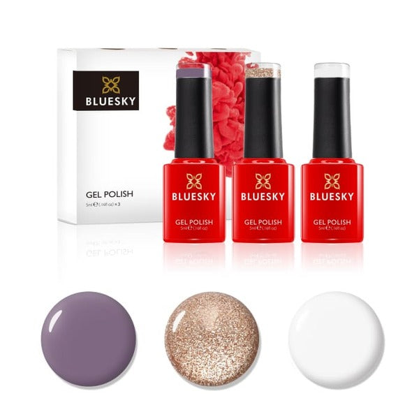 Bluesky Gel Polish Trio Autumn Mauve 5ml - British product