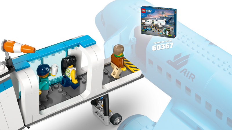 LEGO City Airport with Airplane building set, 887 pieces, imported from the UK