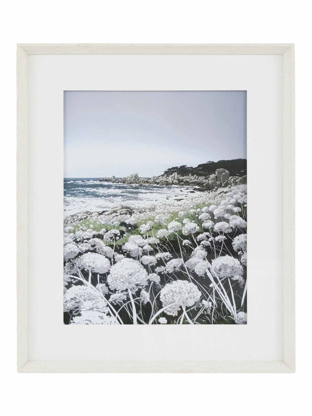 Gallery Home framed art White Tides Wild Flowers 65x55cm - British product