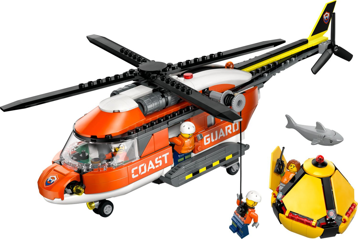 LEGO City Coast Guard Helicopter building set, imported from the UK