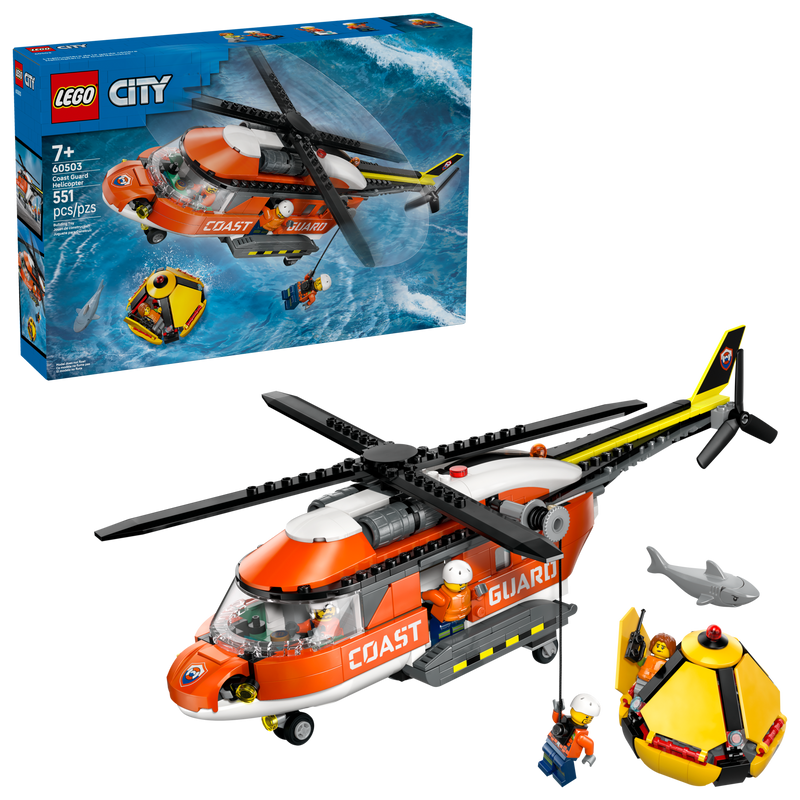 LEGO City Coast Guard Helicopter building set, imported from the UK