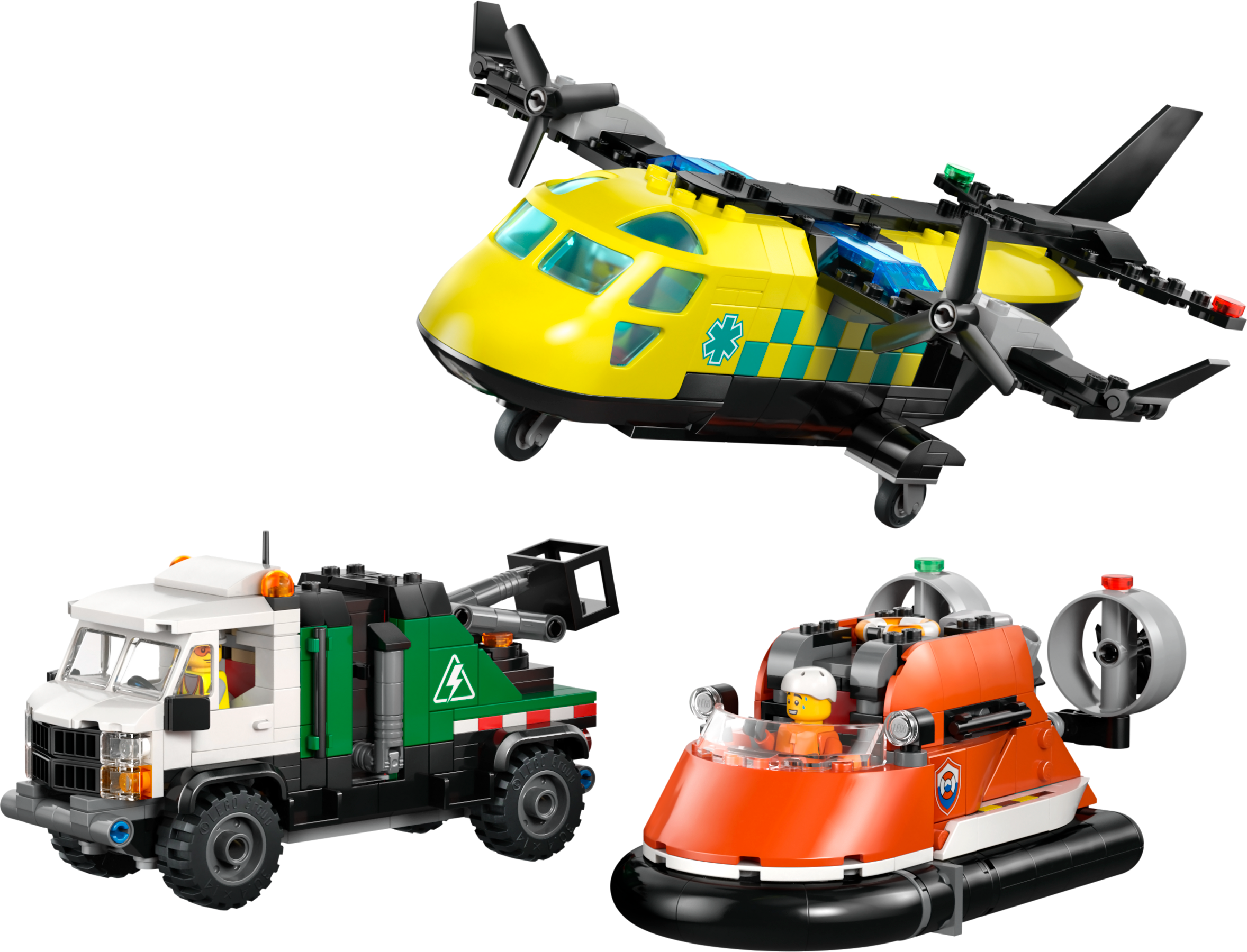 LEGO City Airplane Truck Hovercraft building set (British brand)