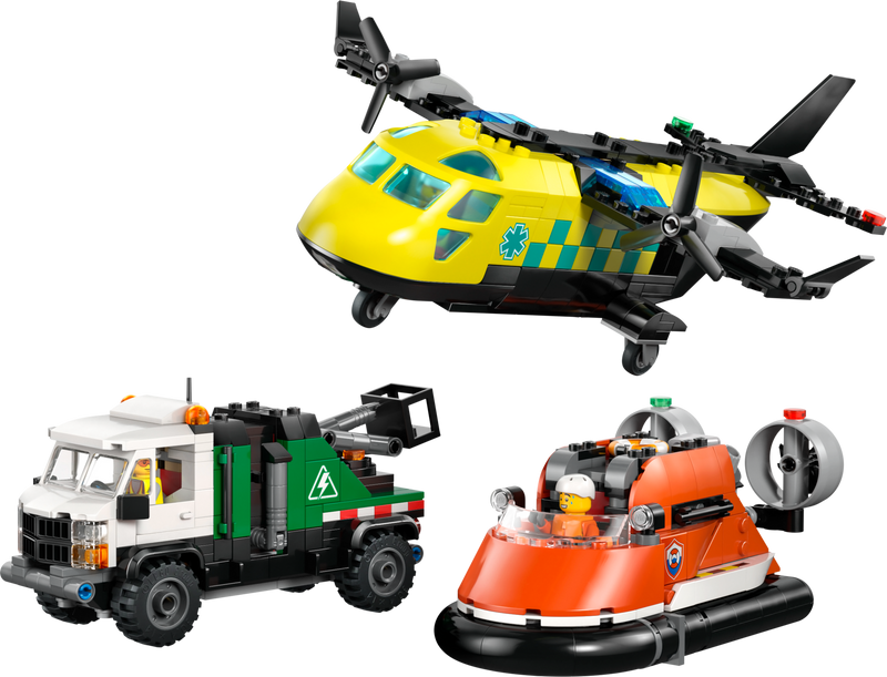 LEGO City Airplane Truck Hovercraft building set (British brand)