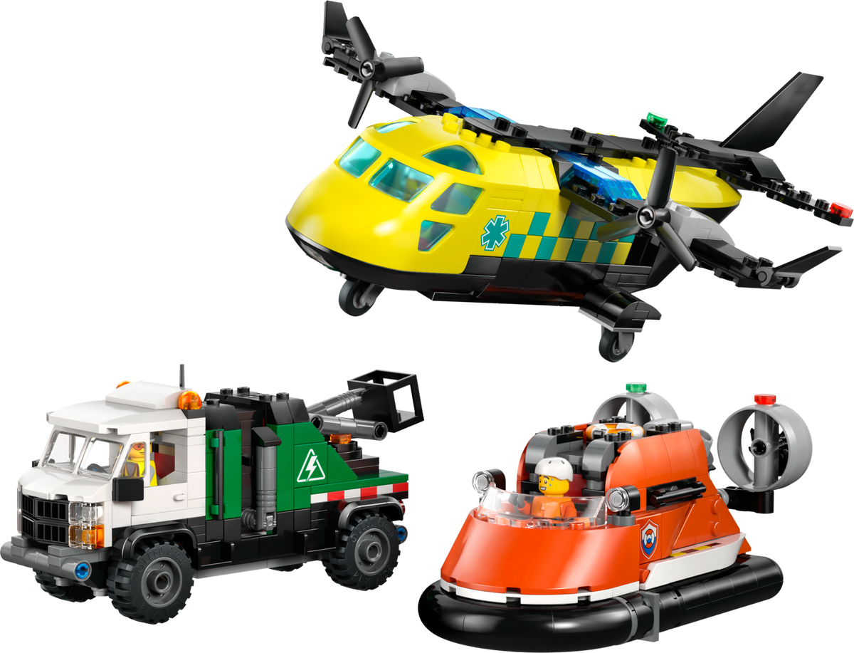 LEGO City Airplane Truck Hovercraft building set (British brand)