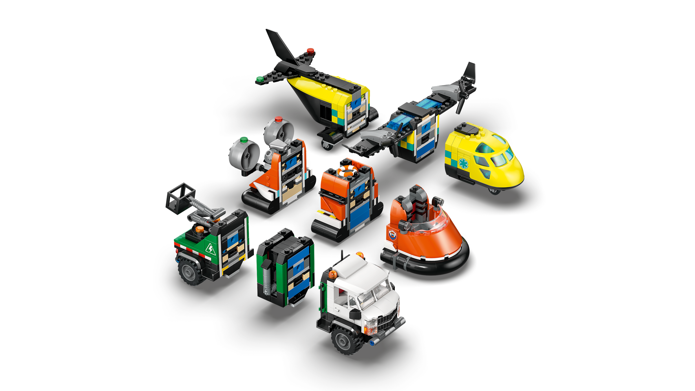 LEGO City Airplane Truck Hovercraft building set (British brand)