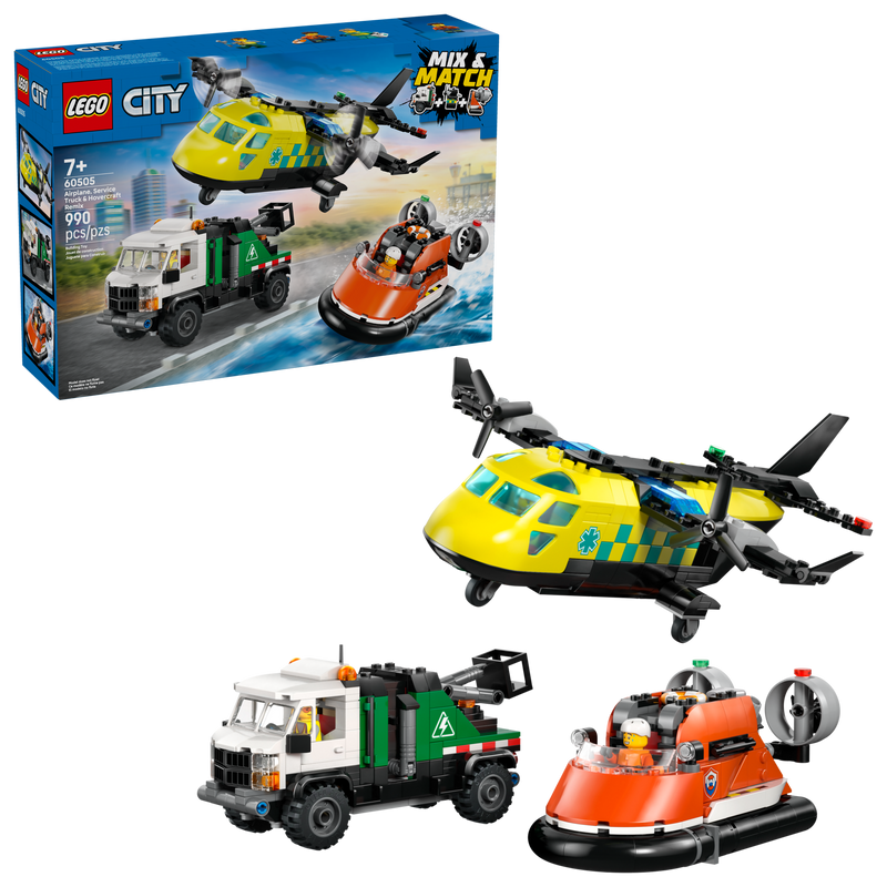 LEGO City Airplane Truck Hovercraft building set (British brand)