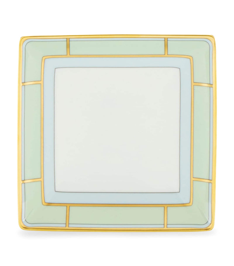 GINORI 1735 porcelain Colonna Diva square change tray 13.5cm, UK version