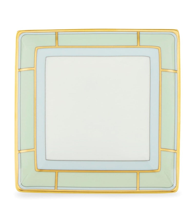 GINORI 1735 porcelain Colonna Diva square change tray 13.5cm, UK version