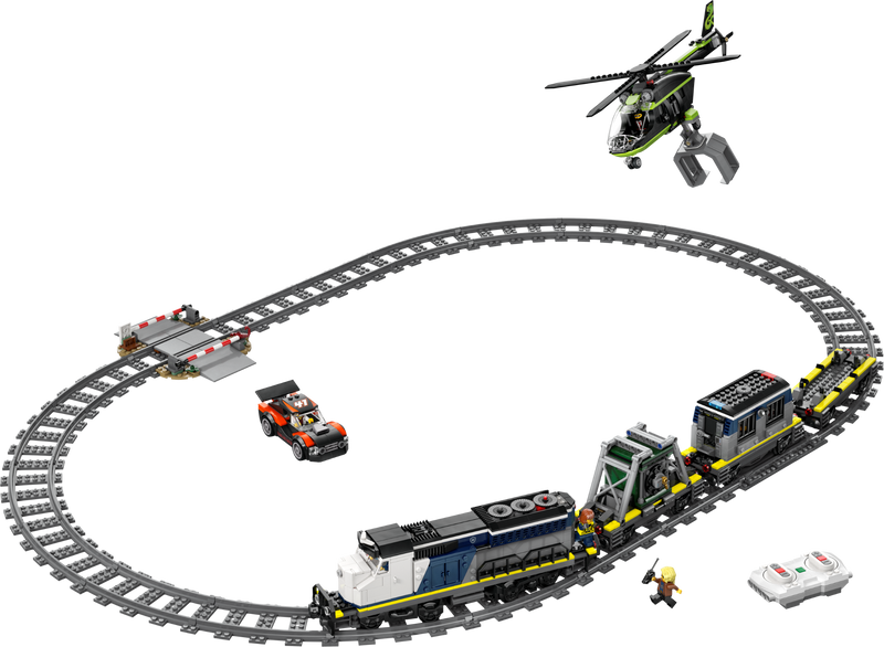 LEGO Police Train Heist set with helicopter and minifigures (British brand)